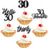24 PCS 30th Birthday Cupcake Toppers, Hello 30 Cake Topper, Thirty 30 & Fabulous Cupcake Picks, 30th Birthday