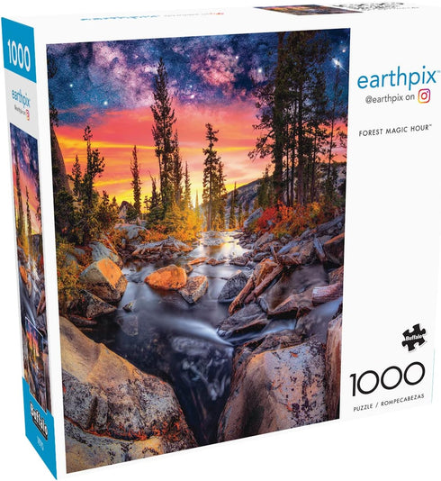 Buffalo Games 1000 Piece Jigsaw Puzzle - Earthpix - Forest Magic Hour - Perfect for Game Nights
