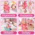 Set 11" Chair,Swimming 2 Sets 15 3 4 5 6. Baby Doll Bath Toys with Bathtub, Baby Dolls, Rocking Ring, Baby Dolls