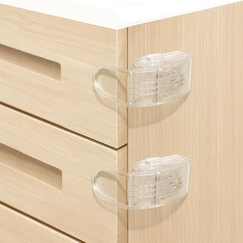 Maveek Drawer Baby Proofing, Baby Proof Kitchen Drawer Lock, Corner Furniture Latch