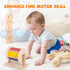 Montessori Baby Toys Play Kit with Mirror, Peekaboo Knob Puzzle, Spinning Drum, and Rainbow Fabric Ball for 6-12 Months