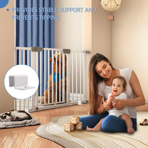 Support Feet for Metal Pet Gate - Baby Gate Reinforcement Accessories, Set of 4 Pcs for 0.78 inches Thickness
