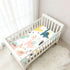 Bseiialft 52 28 Cute Dinosaurs Leaves Crib Sheets for Boys Girls Soft and Breathable Cotton Baby Sheets for Standard
