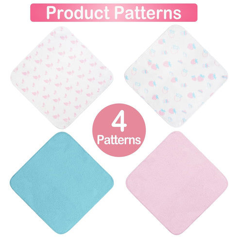 24Pack 9''x 9'' softan Baby Washcloths, Baby Wash Cloths Extra Soft & Ultra Absorbent, Baby Towels Face Towel Unisex