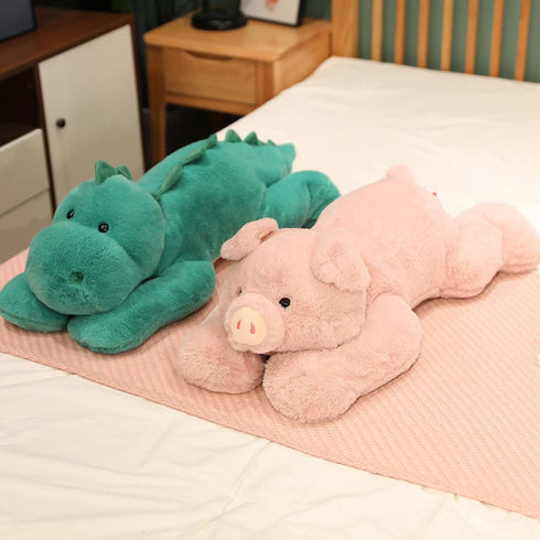 Weighted Stuffed Animals, 3.3 lbs Weighted Pig Plush Toy, Throw Pillow Gifts for Boys Girls, 19.6 inch