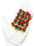 20Pcs Miniature Flower Cluster Grass Flower Tufts - Red Flower Tufts for Mini Dollhouse, Fairy Garden, Railway Scenery