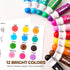 12 120 20 Jar Melo Washable Dot Markers for Toddlers, Colors Dot Paints with Printed PDF & Activity Papers, Non-Toxic