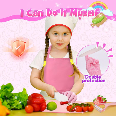 Windidi 3 4 5 6 7 8 9 10 Set Set, Montessori Toys for Year Old Girls Boys Birthday Gifts,Kids Kitchen Knife for Real