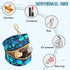 YETTASBIN Blue Butterfly Portable Pacifier Holder Case with Metal Hook Buckle & Zipper for Diaper Bag and Stroller
