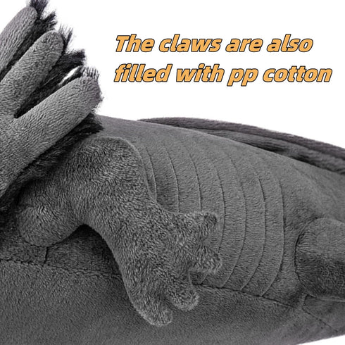 FRANKIEZHOU 31.5" Giant Axolotl Plush - Grey, Lifelike Soft Stuffed Animal, Gifts for Boys and Girls
