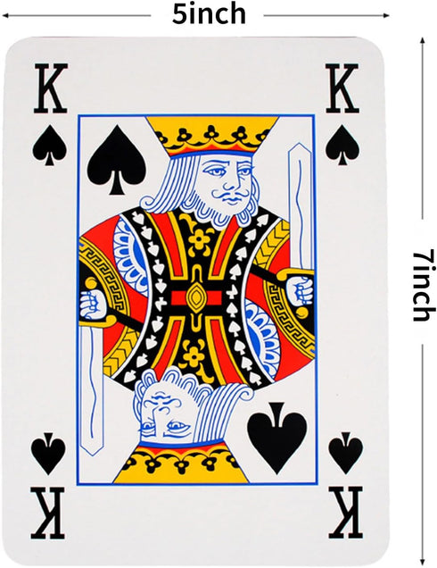 Warmtree 5"X7" Jumbo Playing Cards, Giant Deck Poker
