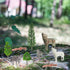 Sratte 26 Pcs Woodland Wolf Figurines Kit - Model Trees with Wolf Figurine for Diorama Project and Cake Toppers