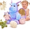 Tezituor Purple Stuffed Dinosaur for Girls,Cute Dragon Stuffed Animal,6 Pcs Mommy Dino
