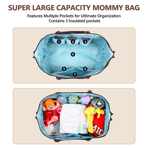 Backpack, DOFASAYI Diaper Bag Tote - Mom Bag with Changing Pad, Waterproof Baby Diaper Bag Large Travel Essentials Tote