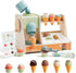 TOP BRIGHT Wooden Ice Cream Pretend Play Toys, Play Kitchen Set for