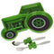 Funwares Green Tractor Kids' Dinnerware Set: Durable Divided Plate, Fun Fork & Spoon, Ideal for Picky Eaters