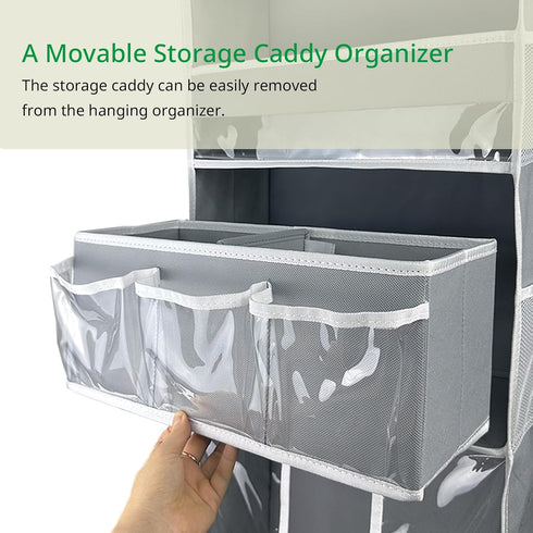 3 1 Caddy,1 Organizer,10 1 Pack. Door Hanging Storage Organizer,with Bins Movable Baby Diaper Large capacity diaper