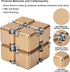 Aluminum Alloy Metal Infinity Cube Fidget Toy (Gold) - Handheld Desk Toy with Cool Case, 6 Colors, Relieve Stress