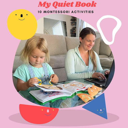 My Quiet Book - Toddler Travel Toys for Ages 1-4, Montessori Busy Book with 10 Activities