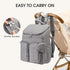 G4Free Backpack Diaper Bag for Moms Dads Travel Baby Bag with Pacifier Case & Insulated Pockets,Grey