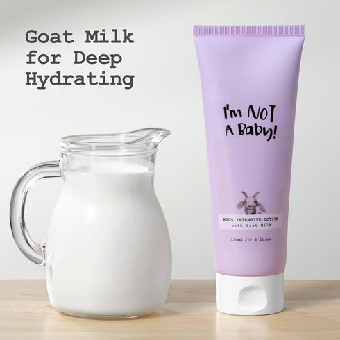 150ml 5fl oz Im Not a Baby Kids Lotion Goat Milk Hydrating Hyaluronic Acid Ceramide Intensive Lotion