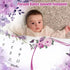 60x40 Inches), Milestone Blanket for Baby Girl (Purple with Photo Aid Frame, Saliva Towel, Erasable Writing Board, Hair