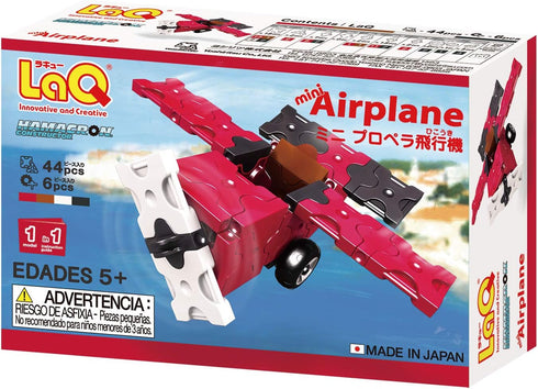 LaQ Hamacron Constructor Mini Airplane | 50 Pieces | Age 5+ | Creative, Educational Construction Toy Block | Made in Japan