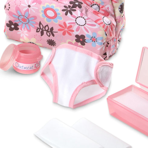 7.30 11.20 14.30 Melissa & Doug Doll Feeding and Changing Accessories - Bib, Bag, Diaper, Wipes, Utensils, Bottles high