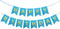 Clabby Glitter Happy Birthday Banner, Shiny Letters Hanging Signs for Party Supplies Backdrop Decoration, Blue