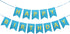 Clabby Glitter Happy Birthday Banner, Shiny Letters Hanging Signs for Party Supplies Backdrop Decoration, Blue