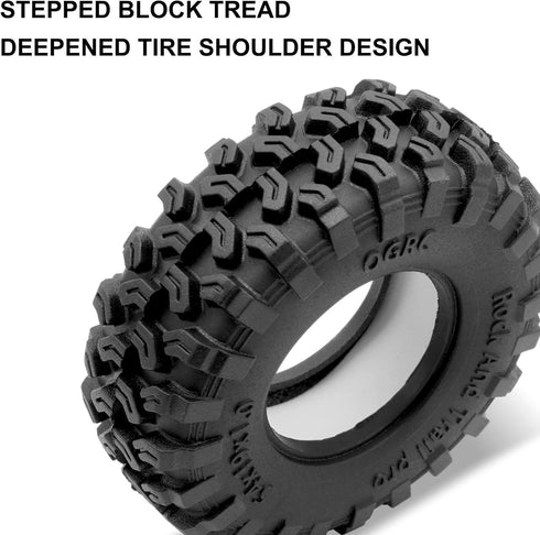 OGRC 1.0 Dual Stage Foam Tires Soft & Sticky for 1/24 SCX24 Gladiator Bronco C10 JLU Deadbolt B17 FCX24 1/18 TRX4-M