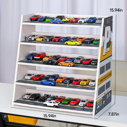 kivcmds 1/64 Kivmcds Hot Die Cast Wheel Display CaseFive-Tier Stepped car Model Display StandToy Car Storage Display