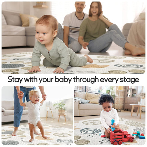 Mloong Floor,59x71x0.4inch Baby Play Mat for Playmat for Baby with Carry Bag, Foldable Play Mat,Kids Foam Play