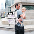Bolaz Backpack Purple Floral Bow Diaper Bag Tote Multifunction Baby Nappy Changing Bags Large with Stroller Straps
