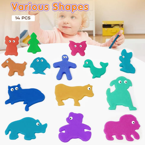 Sets Kids,30 2-4-6-8,Party Pack Playdough Tool for Pieces Playdough Accessories with Rolling Pin Mat Storage Box,Arts