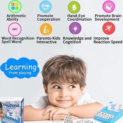 Learning Educational Toys, 2 in 1 Matching Letter and Number Games for Boys and Girls, Preschool Learning