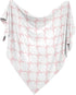 47in. Sweet Jojo Designs Baby Swaddle Blanket (Pink Bows) for Girls, Infant/Newborn Stretchy Lightweight Jersey