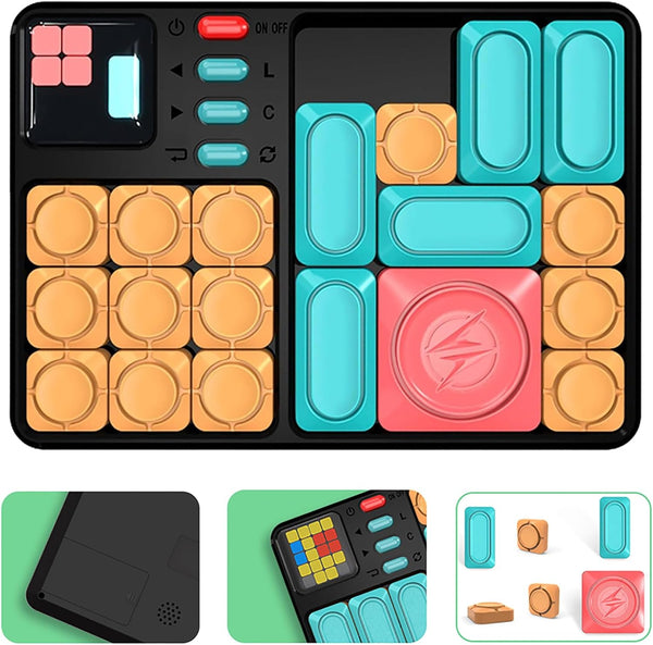 Super Slide Puzzle Games, 500+ Challenges Electronic Brain Teaser Puzzle for Adults and Children, Travel Toys Gifts