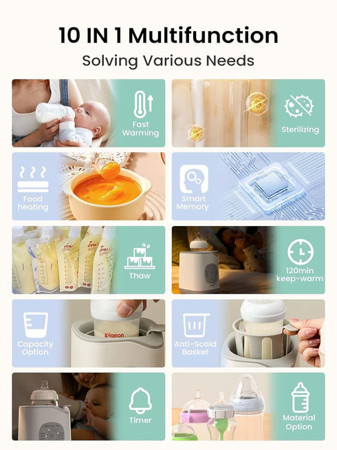Grownsy Bottle Warmer, Baby Bottle Warmer Fast for Breastmilk & Formula, Accurate Temperature Control, Milk Warmer