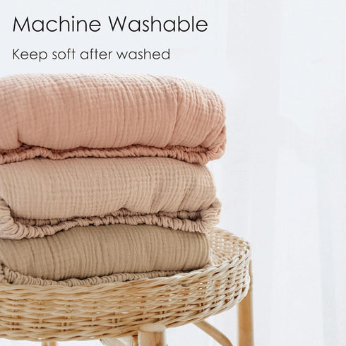 28"x52" MairMore Muslin Cotton Crib Sheets - Neutral Fitted Sheets for Standard Crib& Toddler Mattress Soft