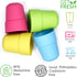 GET FRESH PLA Kids Cups Set – 4-Pack Melamine-Free Dinner Cups for Kids and Toddlers – Microwave Safe Stackable BPA-Free PLA Childrens Dinnerware Cups – Reusable Kids Tumblers for Daily Use by GET FRESH