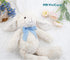 14" White Bunny Stuffed Animal for Kids, Huggable Rabbit Plush Toy with Bow for Boys and Girls, Great Gift