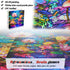 Bgraamiens Puzzle-Stained Glass Waterlily, 1000 Pieces Stained Glass Art Puzzle for Adults, Color Challenge Puzzle