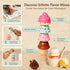 Set, 3+, Giant bean Wooden Ice Cream Play with Drop-Down Dispenser, Play Kitchen Accessories with Cones, Popsicles