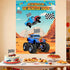 PLULON Pin The Wheels on The Truck Party Game for Kids, Birthday Pin The Tail Games Big Poster with Tyres Stickers