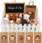 36 Pcs Mini Plush Toy Stuffed Animals Set with 10 White Fence, 12 Gift Bags, Chalkboard Signs for Birthday Party