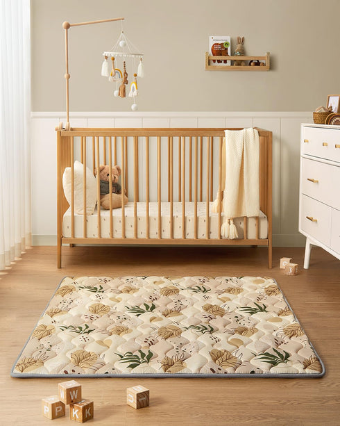 47x47 Blissful Diary Baby Play Mat, Infant Play Mat for Playpen, Thicken Foam Cushioned Baby Mat for Floor, Non-Slip