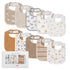 Muslin Baby Drool Bibs for Unisex Boys Girls, 10 Pack Soft Cotton