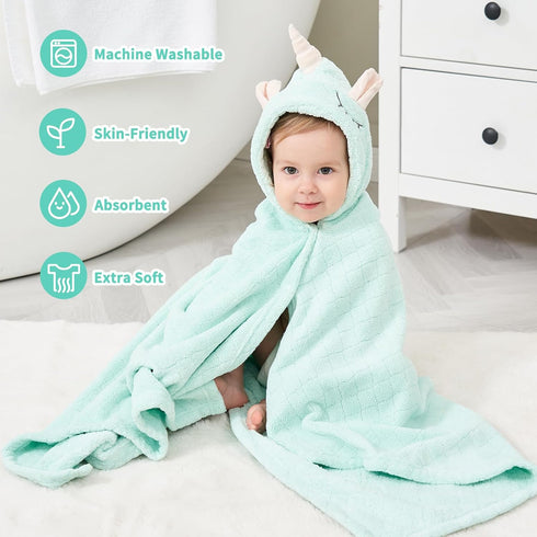 FUBANRAY 50 32 Inches 2 Pack Baby Bath Towels, x Large Toddler Bath Towel, Soft Absorbent Hooded Baby Towels for Babie