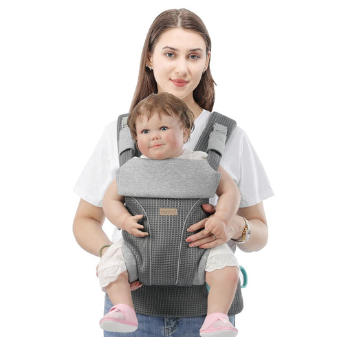 Baby Carrier Newborn to Toddlers - Ergonomic Adjustable Soft Breathable Comfort Infant